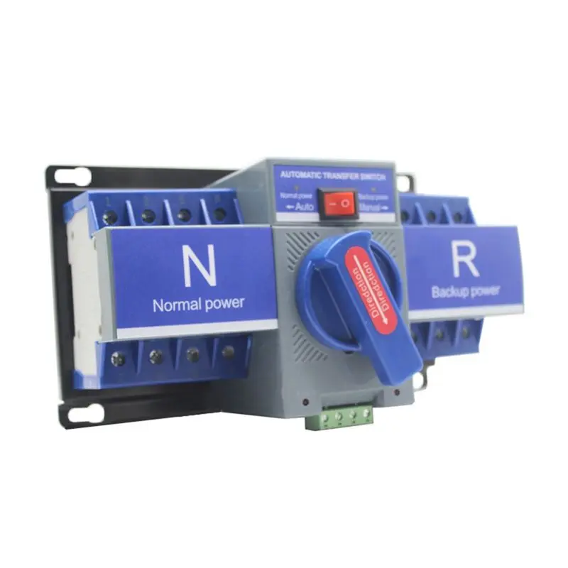 A74E-Automatic Transfer Switch 63A 4P Automatic Dual Power Transfer Switch With Electromechanical Locking Protection 220V Access