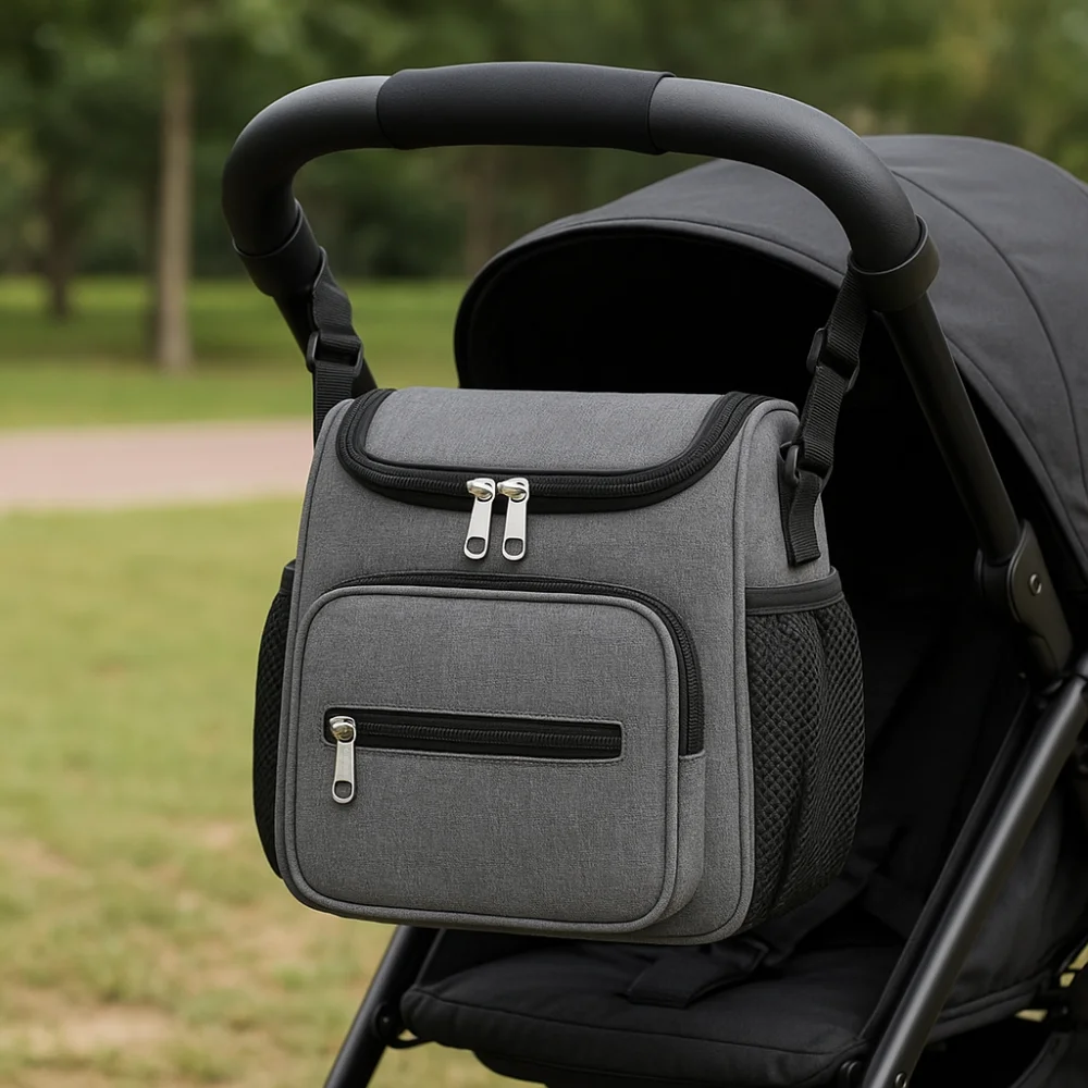 

Multi-Pocket Mommy Shoulder Bag Multifunctional Strolling Baby Artifact Stroller Storage Hanging Bag Large Capacity Baby Care