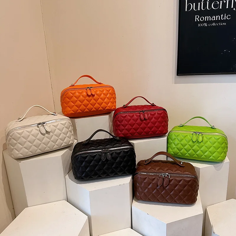 Makeup Organizer Female Toiletry Kit Bag Make Up Case Storage Pouch Luxury Lady Box Portable PU Leather Waterproof Toiletry Bag