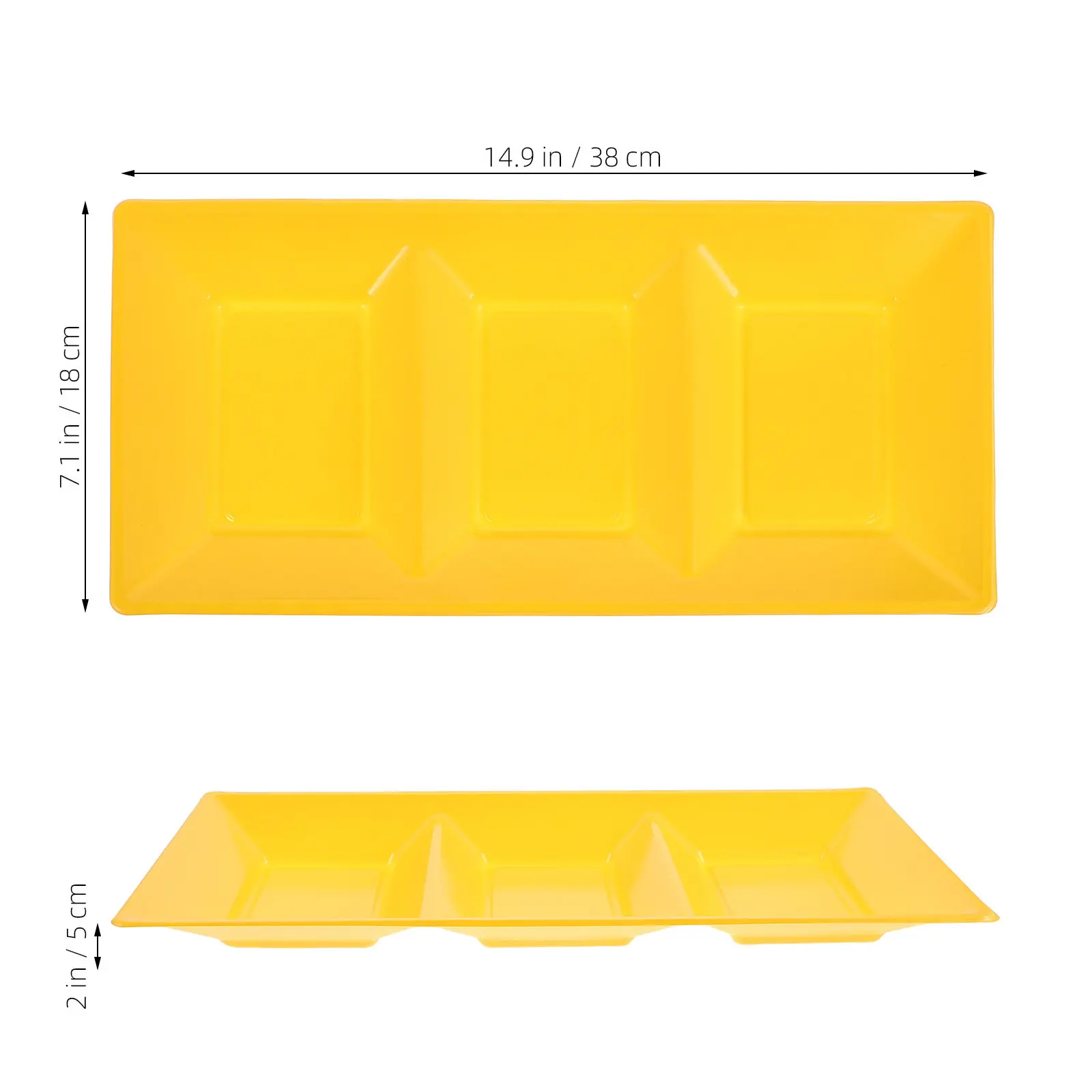 30Pcs Large Capacity Stackable Plastic Serving Tray 3 Compartment Dish for Cookies Cheesecake Soy Sauce Dessert Fruit Appetizer - view 6