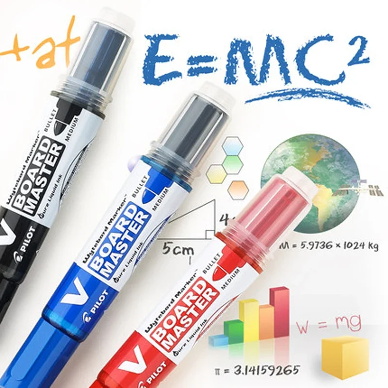 Pilot Whiteboard Marker Pen Stationery White Board Markers 1.7/2.2-5.2/2.3MM Tips Dry-Erase Refillable Liquid Ink School Office
