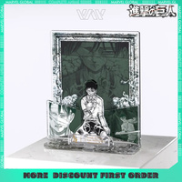 13cm/5.12in Combination Acrylic Stand Attack on Titan Alan Elwyn Liwell Mikasa Ornaments Collection Desktop Display Gift for Boy