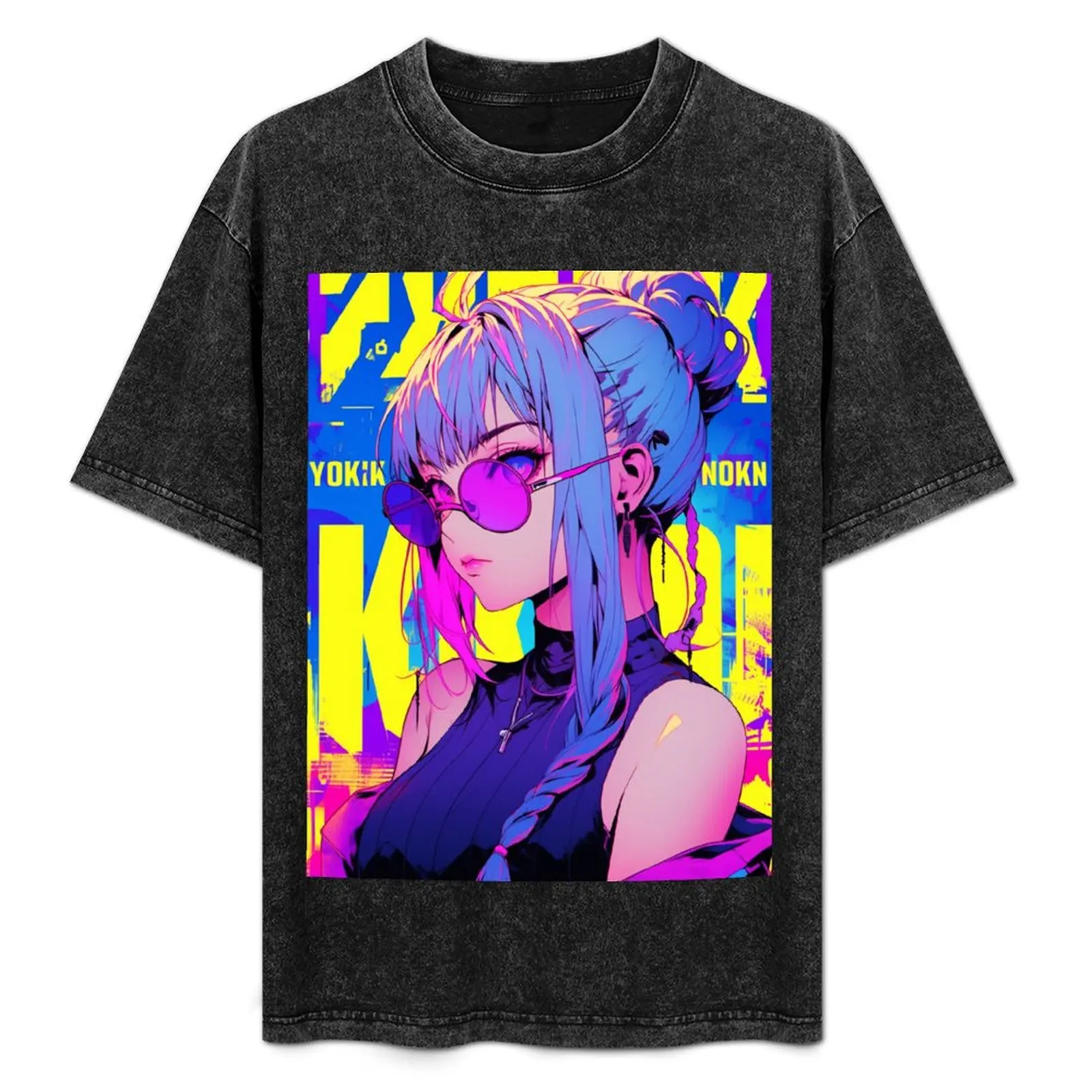 

Colorful girl anime T-Shirt anime tshirt animal prinfor boys funny meme t-shirts mens big and tall t shirts