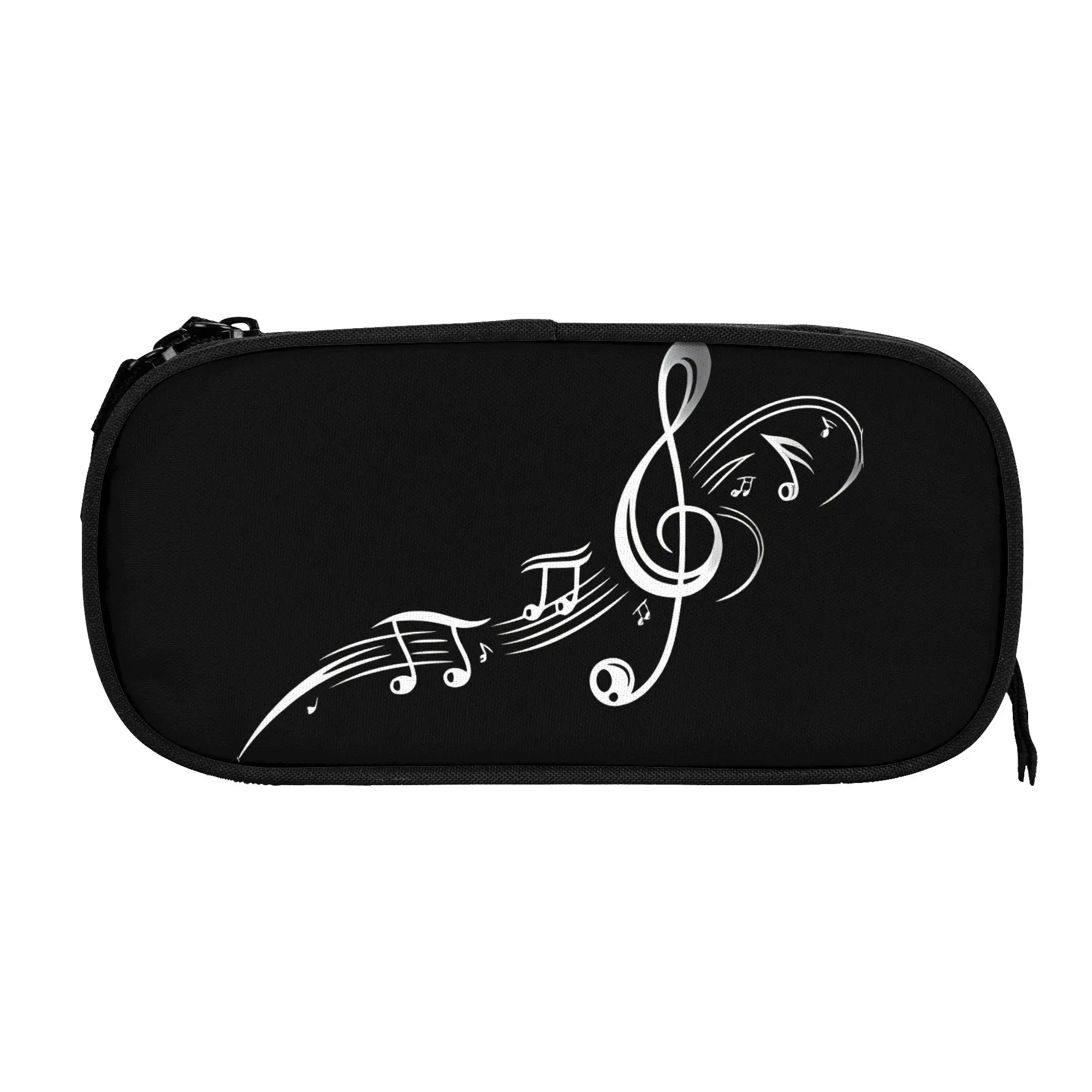 

1 piece Lightweight Clef With Modern Tribal Pencil Case Teen Pen Bag Music Notes Office Pencil Pouch