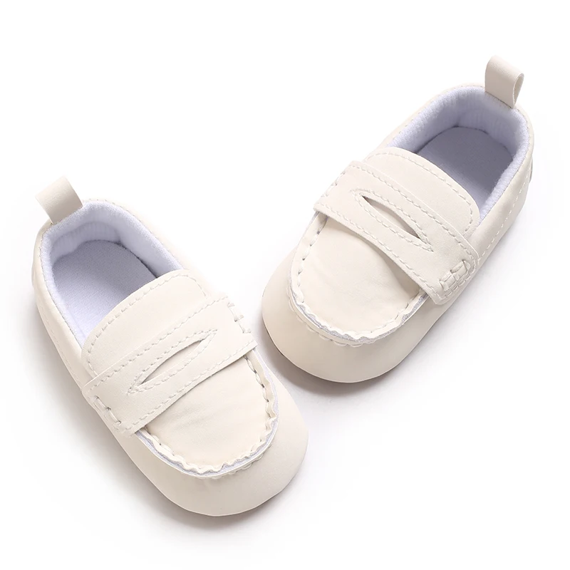 Einfarbige, lässige Baby-Wanderschuhe mit weicher Sohle, geeignet für Säuglinge und Kleinkinder im Alter von 0–1 Jahren, Bohnenschuhe und Vorfußschuhe – Detail 5