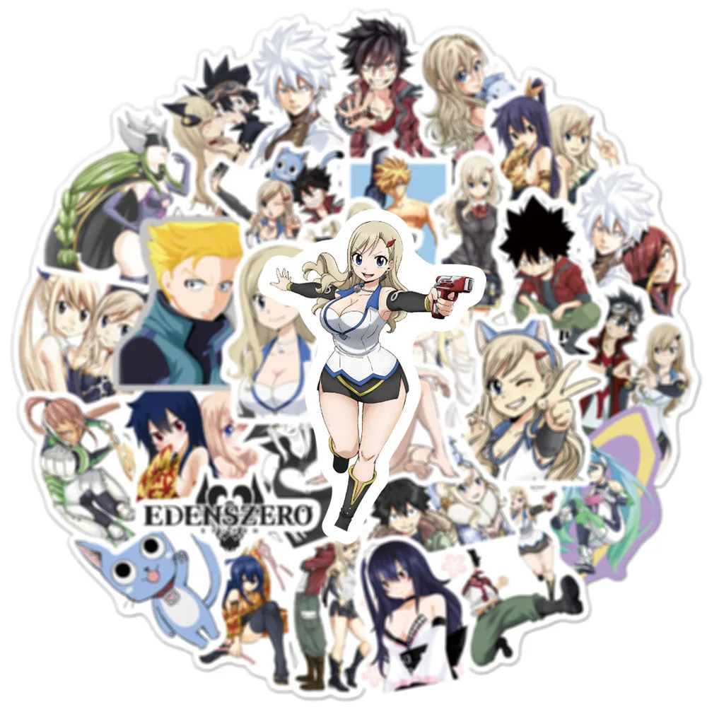 50 個エデンズゼロ漫画ステッカーアドベンチャーアニメーション落書き面白いアニメ落書き装飾ラップトップギターバイク子供のおもちゃ