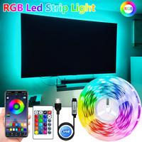 RGB LED Strip Lights 1-30M 5V USB Bluetooth LED Light SMD 5050 Flexible Lamp APP Control Color Change TV LED Backlight Room Deco