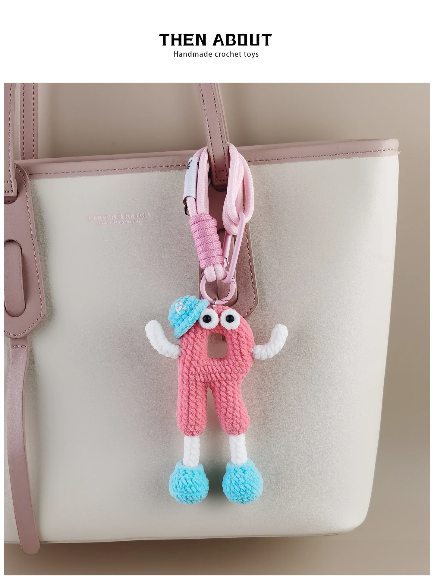 Delicate Toy Doll Bag Charm Keychain Cute Letter Pattern Handbag Accessory Thenabout Fun English R Doll Bag Pendant Gift