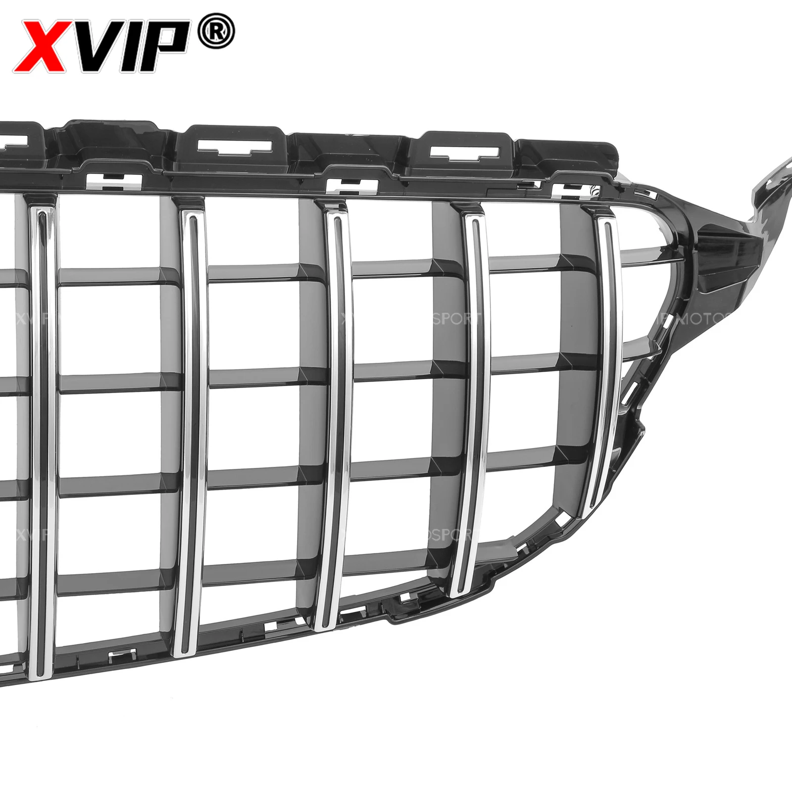 XVIP كروم أسود GTR نمط مع 360 كاميرا المصد الأمامي مصبغة لمرسيدس بنز C-W205 15-18 C205 A205 AMG C43 C180 C200 C400