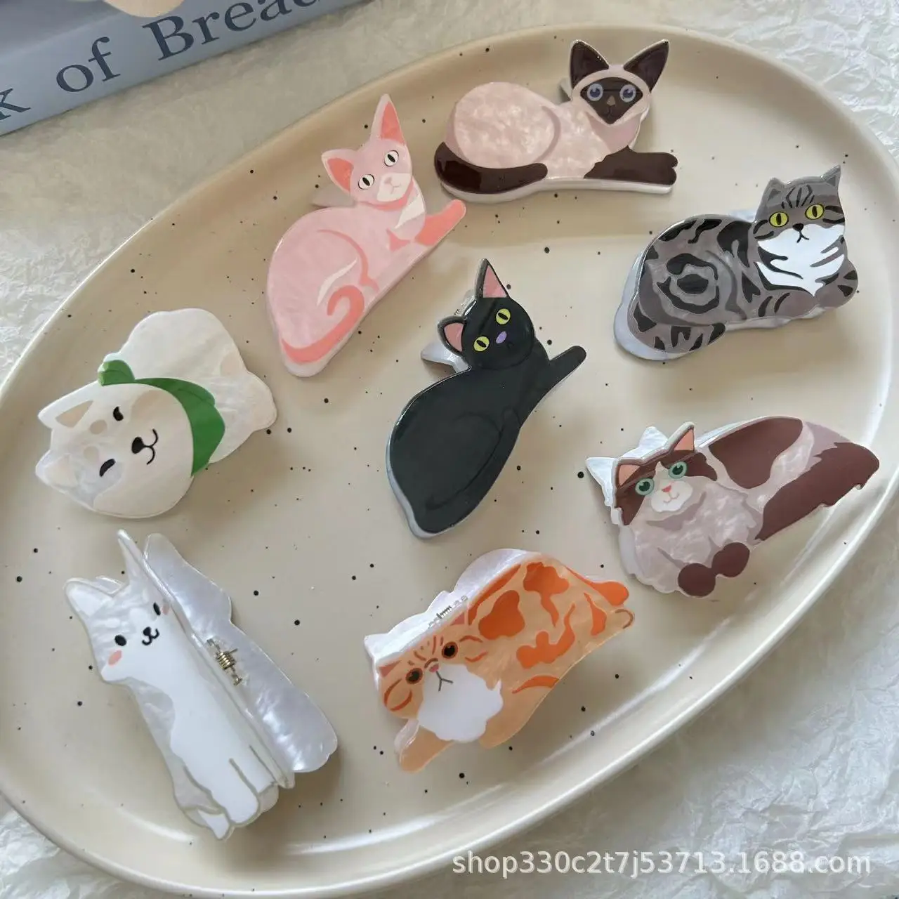 1pc Cat Hairpin Lady Cute Little Hairpin Short Long Hair Hairpin for Daughter Lover Girl School Partner