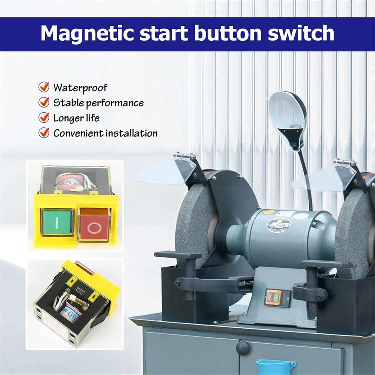 ABZV-Kjd6 5E4 250V 6A Interruttore di sicurezza universale: elettromagnetico impermeabile, contro interruzione di corrente, pulsante di avvio