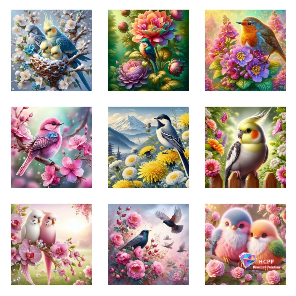 Blume und Vogel Kunst DIY Quadrat Runde Diamant Malerei Neue Ankunft Kreuz Stich Kits Stickerei 5D Diamant Mosaik Wand Kunst dekor