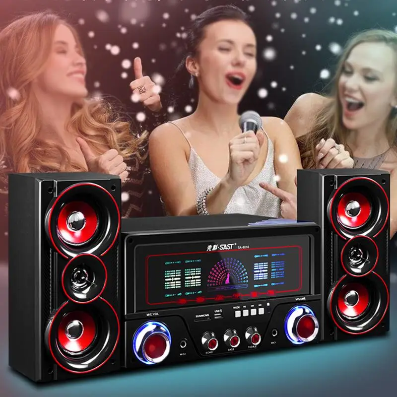 4 Inch Bluetooth Sound Box Active Subwoofer Karaoke 2.1 Home Computer Speaker Remote Control Home Theater Sound System Audio Set