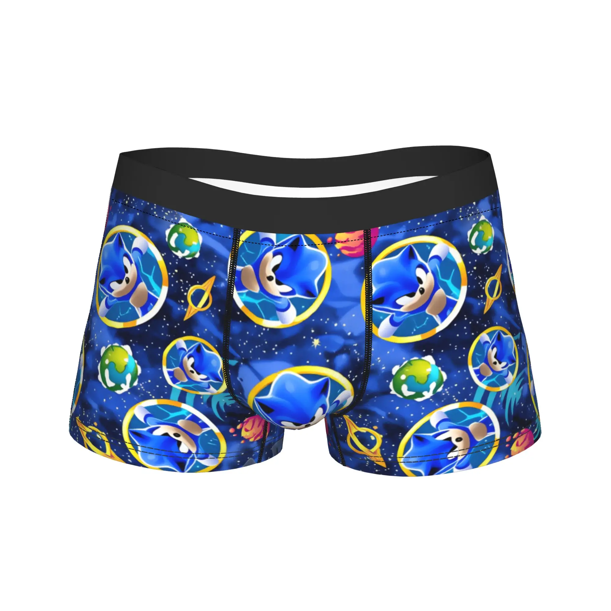 

Мужские трусы-боксеры с мультяшным ежиком S-Sonicsss, высококачественные, оригинальные, подарочная идея