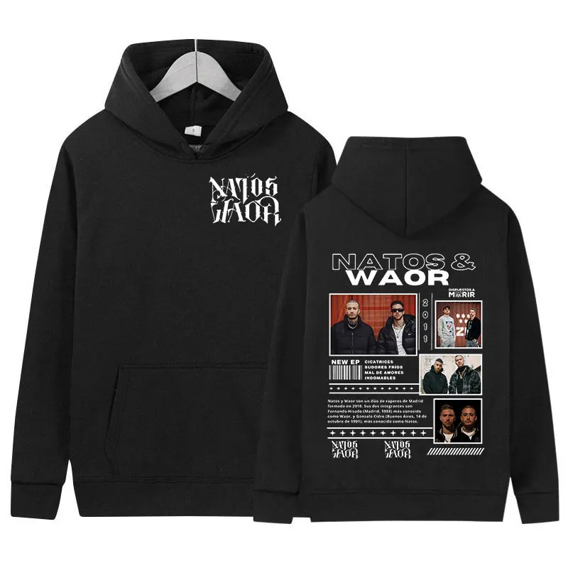 2025 NATOS WAOR New Album Hoodie Rap Men's Hip Hop Trend Oversized Sweatshirt Unisex Vintage Pullover Clothing Hooded Streetwear