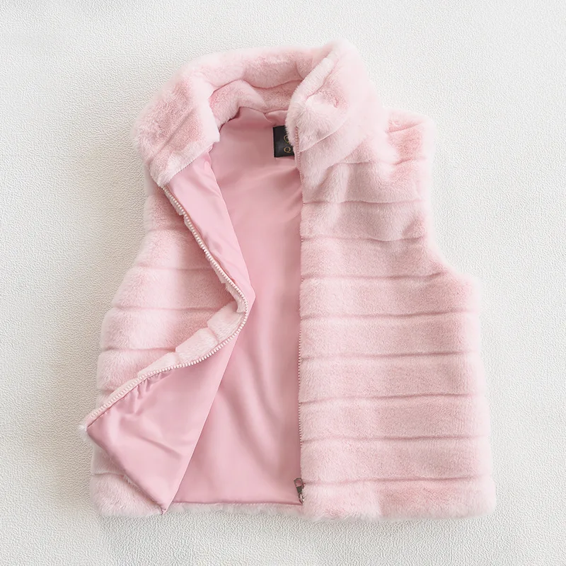 Women Autumn Imitation Fox Fur Sleeveless Coat Elegant Winter Warm Faux Fur Vest Jacket Female Fake Fur Waistcoat Outwear