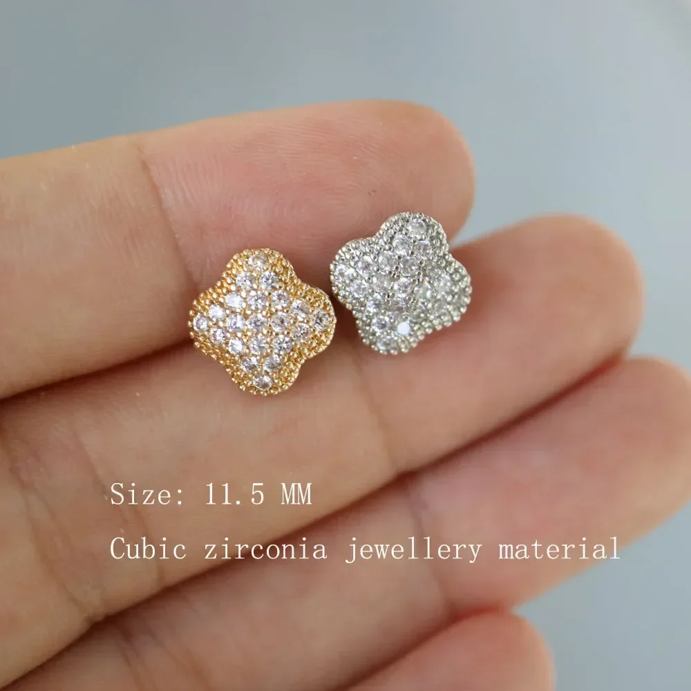 5 unids/lote brillante cristal botones de flor Cubic zirconia botón camisa de CZ coser botones para Cachemira Chaqueta de punto