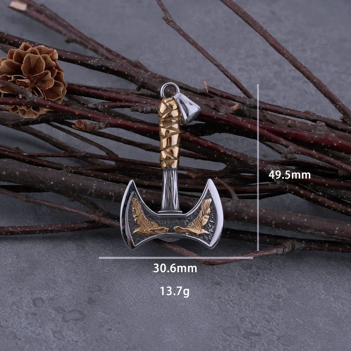 الشمال فايكنغ المحارب أودين الفأس الغراب قلادة الرجال موضة الهيب هوب حلية تميمة قلادة الفولاذ المقاوم للصدأ خمر مجوهرات هدية