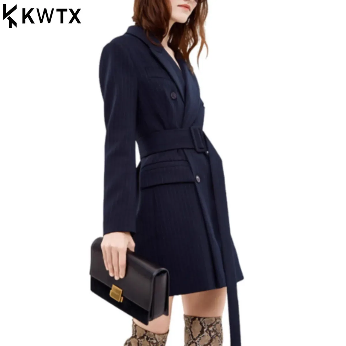 

KWTX 2025 Women's Slim Fit Blazer Jacket - Elegant Tailored Office Wear, Versatile Stretch Comfort, Trendy Business Casual Coat