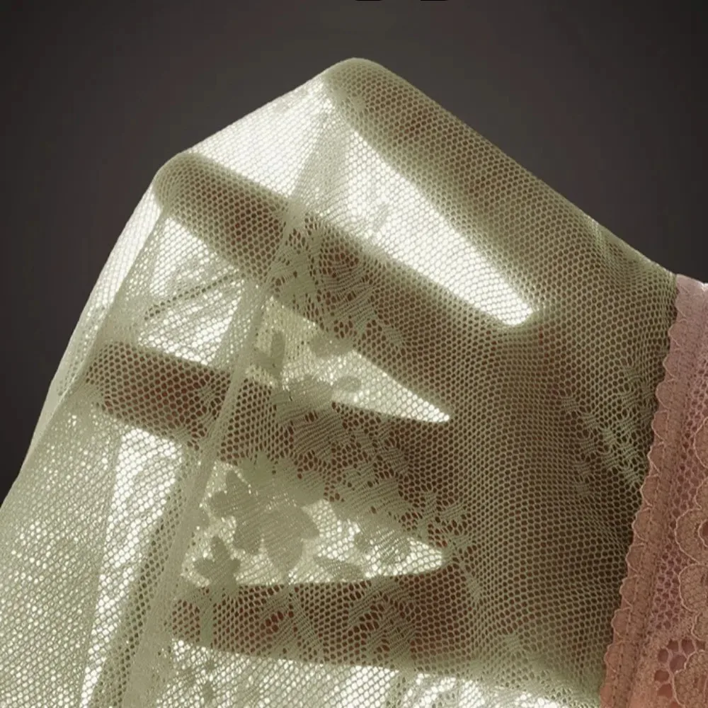 メッシュフローラルアイスサテンシルクブリーフ超薄綿クロッチレースシームレスパンティー女性用ランジェリーミッドウエスト下着