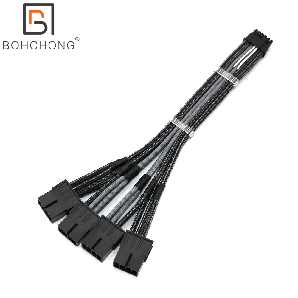 

4090 600 Вт 12vhpwr 12 + 4Pin до 4 шт. PCI-E 8Pin GPU видеокарта 16AWG PCIE 5,0 кабель RTX4090Ti Удлинительный кабель источника питания