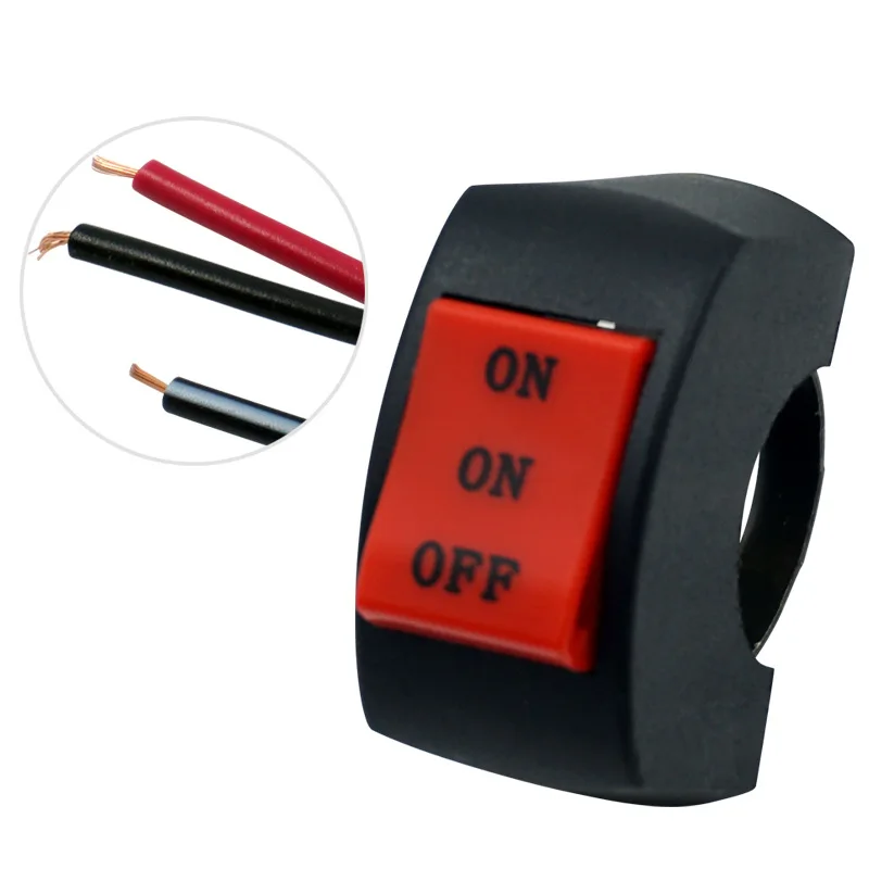 LED Headlight Switches Far Near Three Line Motorcycle Handlebar Control Switch Button Driving Light Switch Motorbike Button image 2