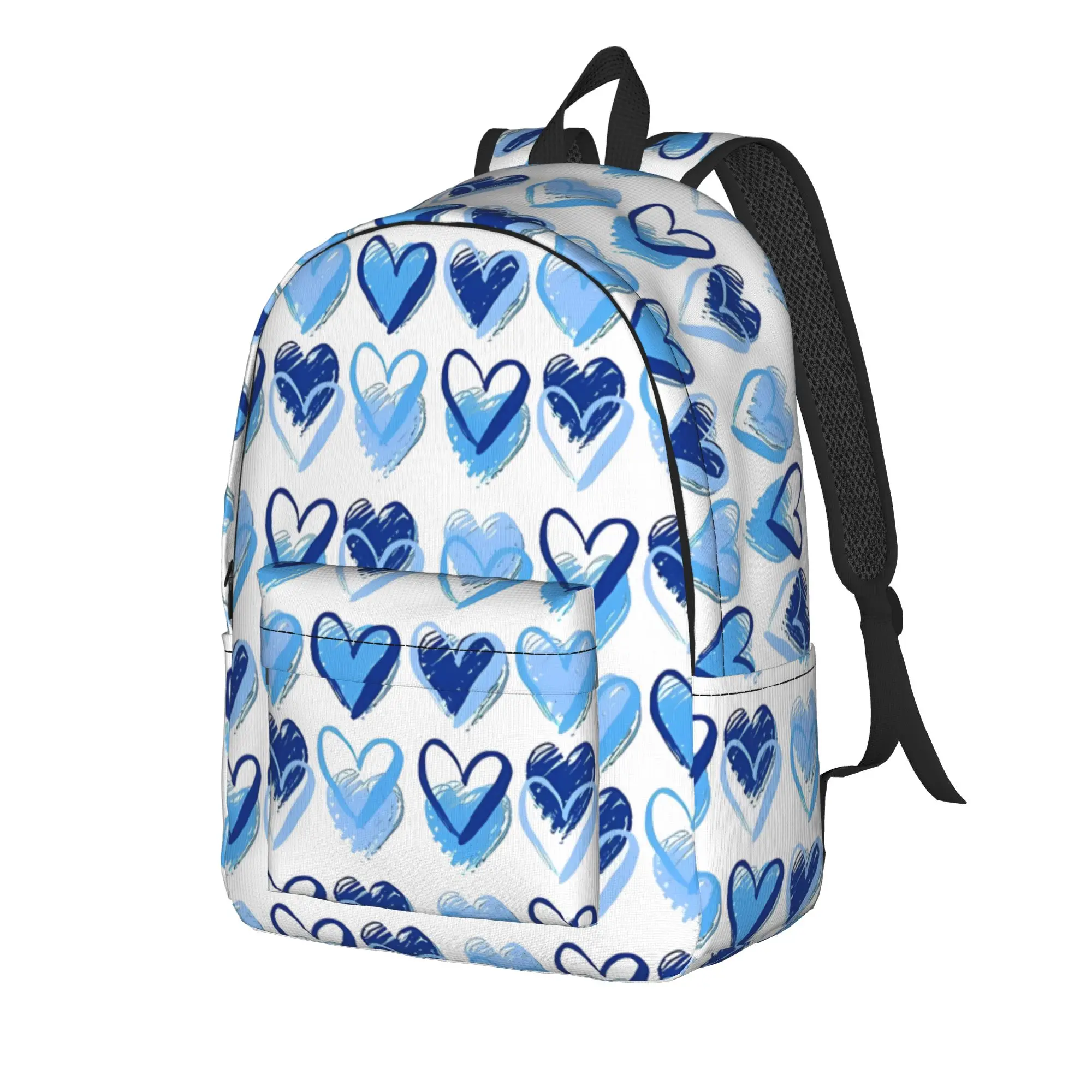 Back to school season Fashionable Blue Hearts Bookbag Back To School Students Backpack Backpack