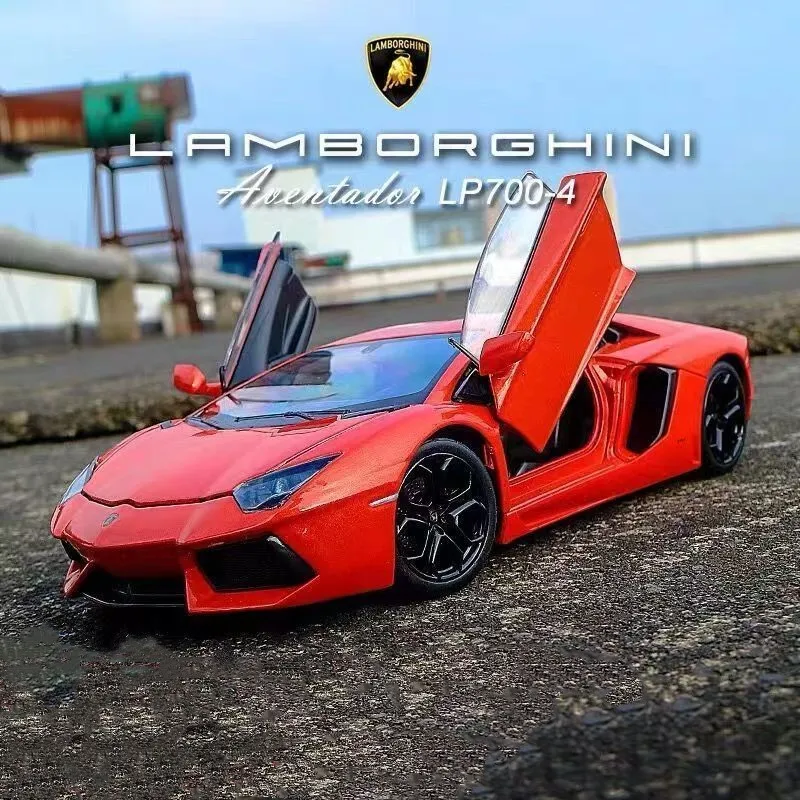 WELLY 1:24 Lamborghini Aventador LP700-4 Alloy Racing Car Model Diecasts Metal Toy Sports Car High Simulation Delicate Gifts