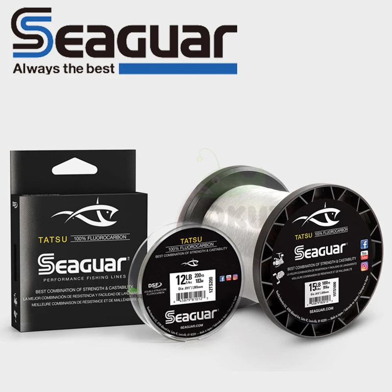 Seaguar Tatsu Fluorocarbon Line Soft Mainline Japan Original Fishing Line 100% Fluorocarbon Best Castability Fishing Tackle Tool