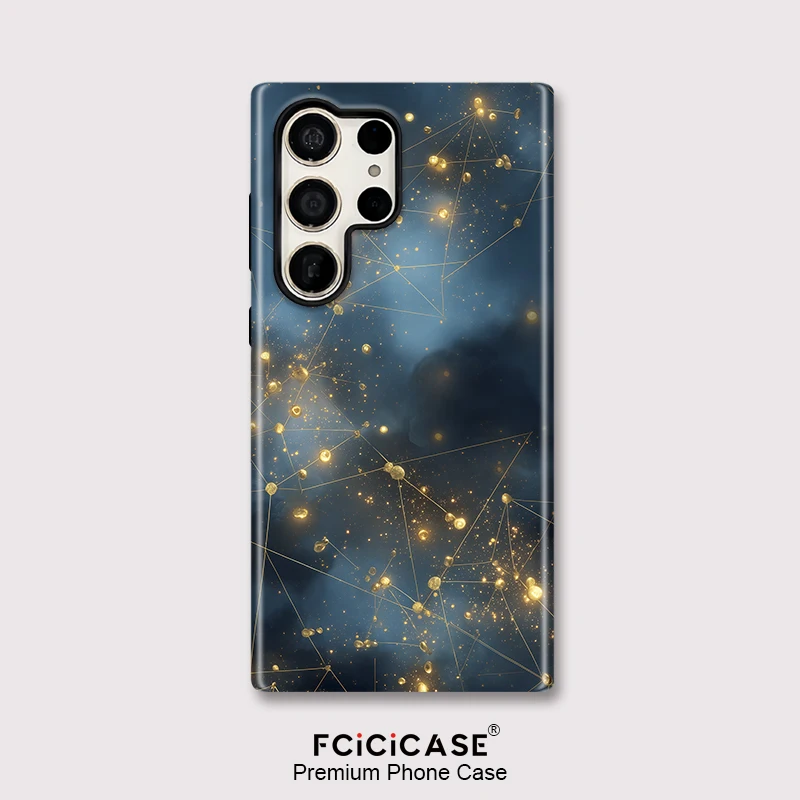 

Fcicicase матовый акриловый чехол для телефона Samsung Galaxy S25 Plus S25+ S24 Ultra S20 FE S23 противоударный чехол с небесным звездным узором