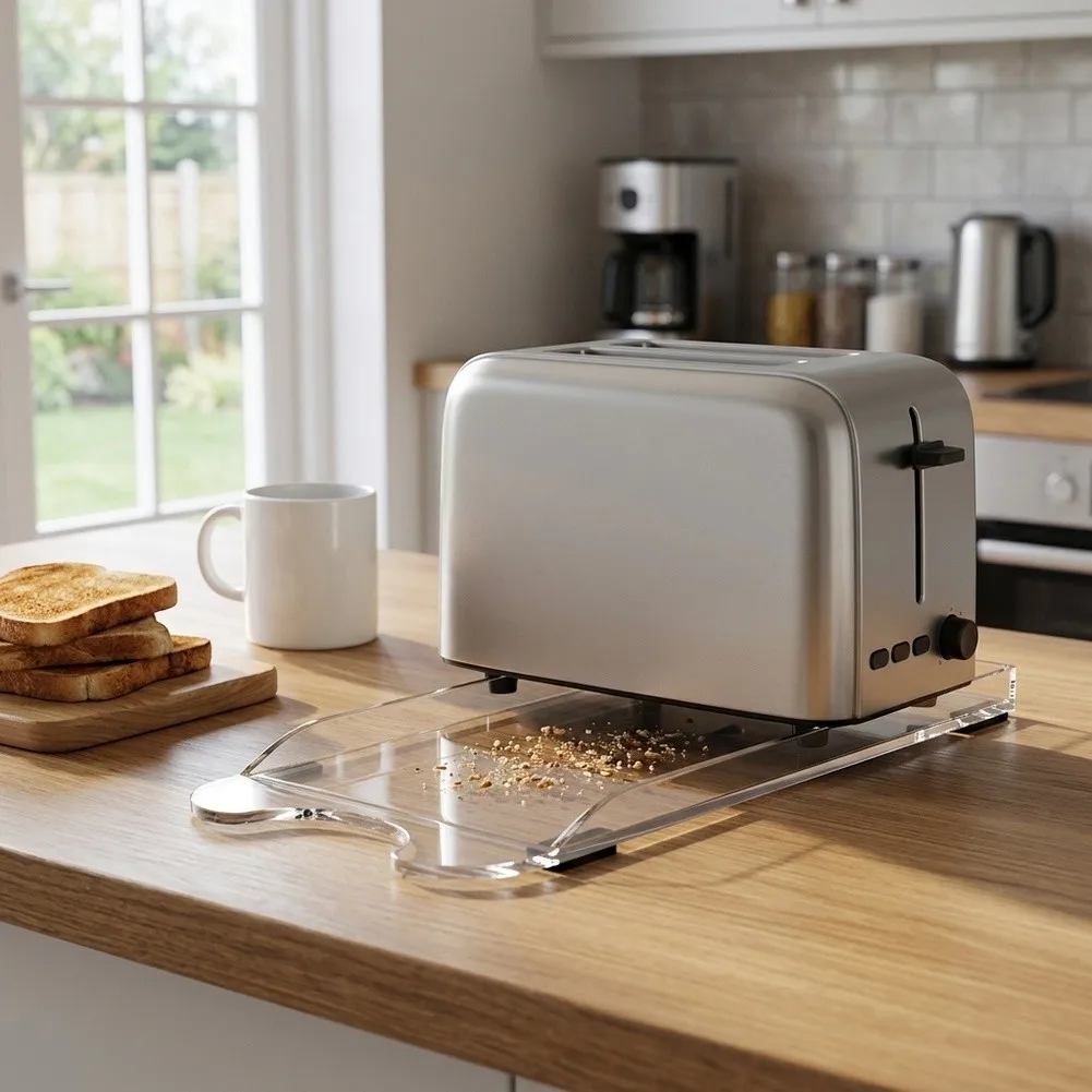 For Acrylic Clear For Crumb Tray For Bella 2-Slice  For Slim Toaster | For Crumb Tray Bread Toaster Desktop Stand