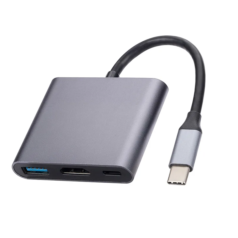 

Price USB C to HDMI 4K USB3.0 PD 3 in 1 Hub Type C 3 in 1 Adapter for Laptop PC Support PD 100W