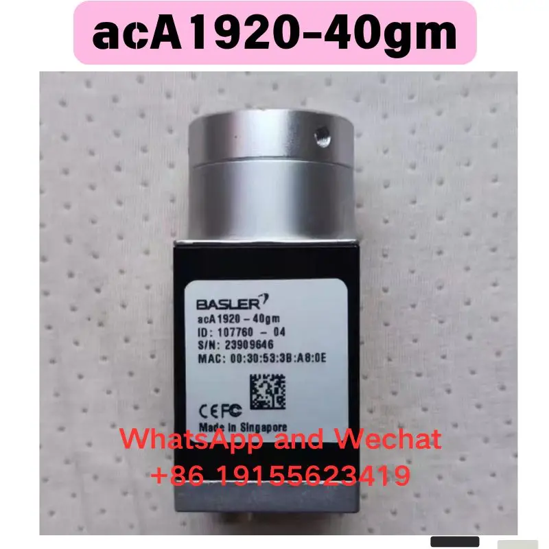 Used acA1920-40gm Industrial camera Functional test OK