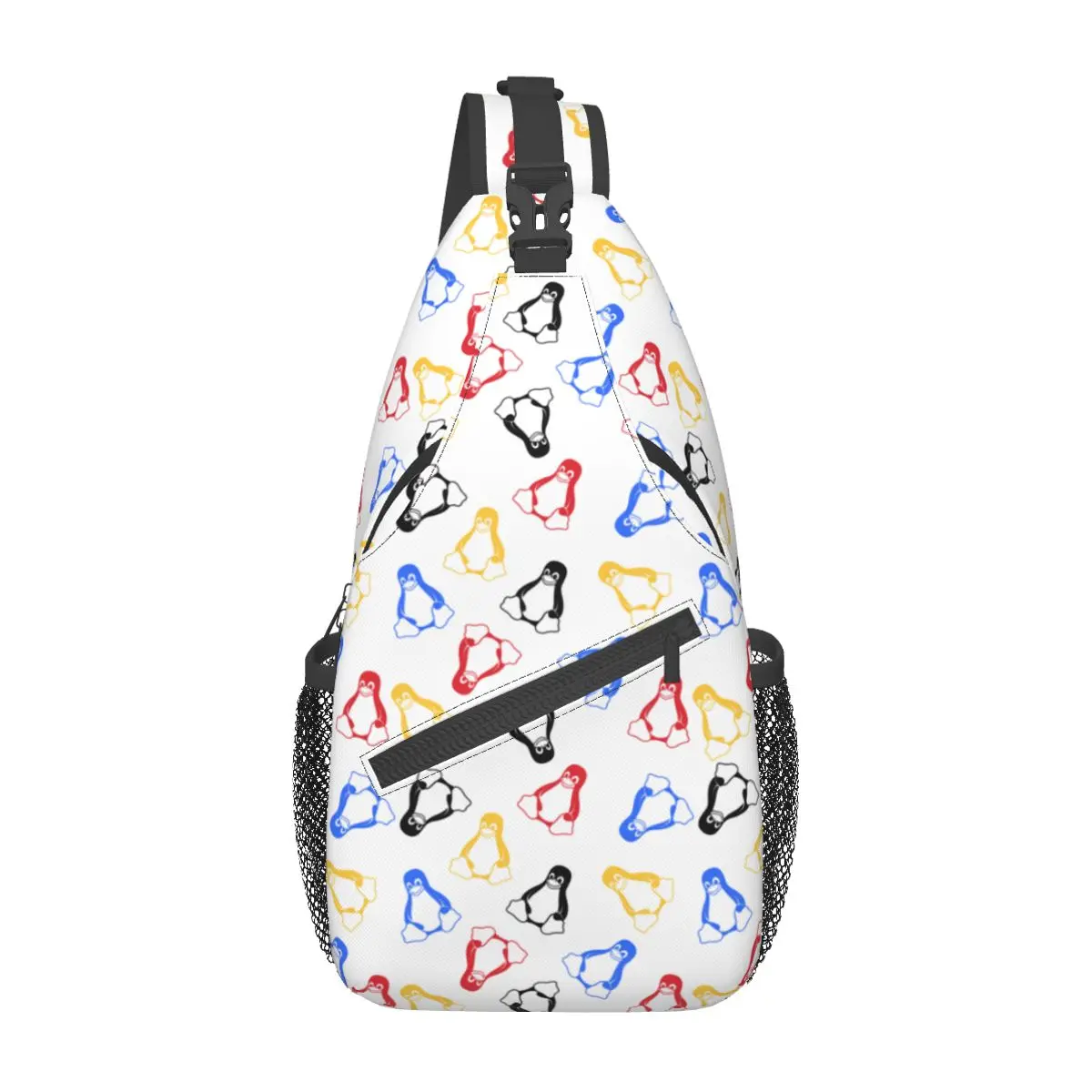 Linux Pinguin Tux Cross body Schulter tasche lässig Brusttasche Cartoon Schulter Rucksack Tages rucksack zum Wandern im Freien Camping Schulranzen