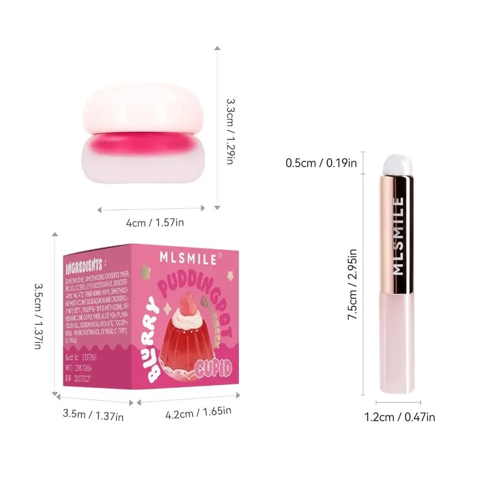 Nieuwe wazig lippuddingpot Lichtgewicht zachte make-up Blush Multi-use matte lippenstift Dames Meisjes