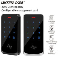 Access Control System IP67 Waterproof RFID EM Door Lock Opener Keypad Backlight Touch Screen Wiegand 26 34 Card Reader
