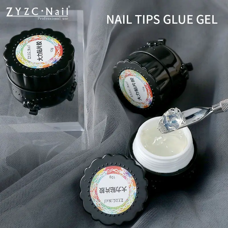 10ml ZYZC High Quality Professional UV LED Color Gel Nail Tips Glue Gel with Long Lasting Quick Building Nail Extend Tool