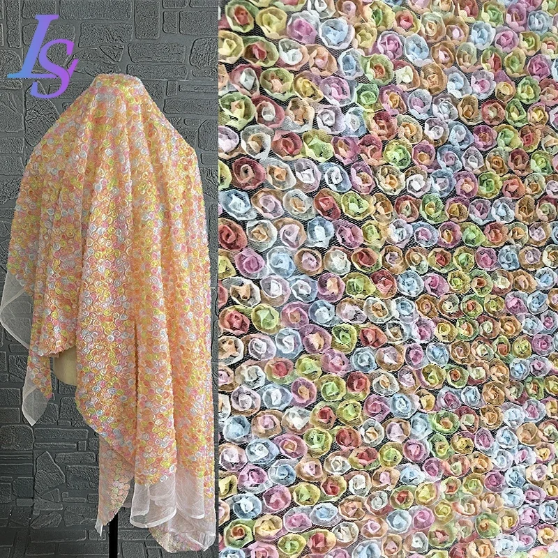 

Вышитая сетчатая ткань, платье, сценическая одежда, украшение, дизайнерская одежда, ткань для шитья, ткань, материал «сделай сам»