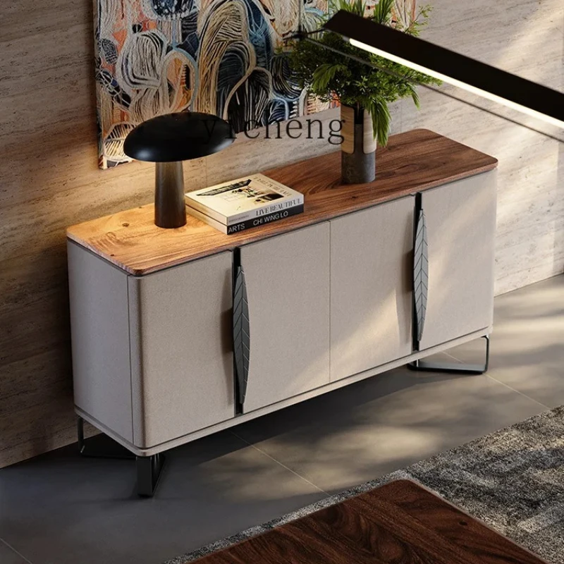 BB Simple Side Cabinet Whole House With Porch Light Luxury Walnut Leaf Series Side Cabinet