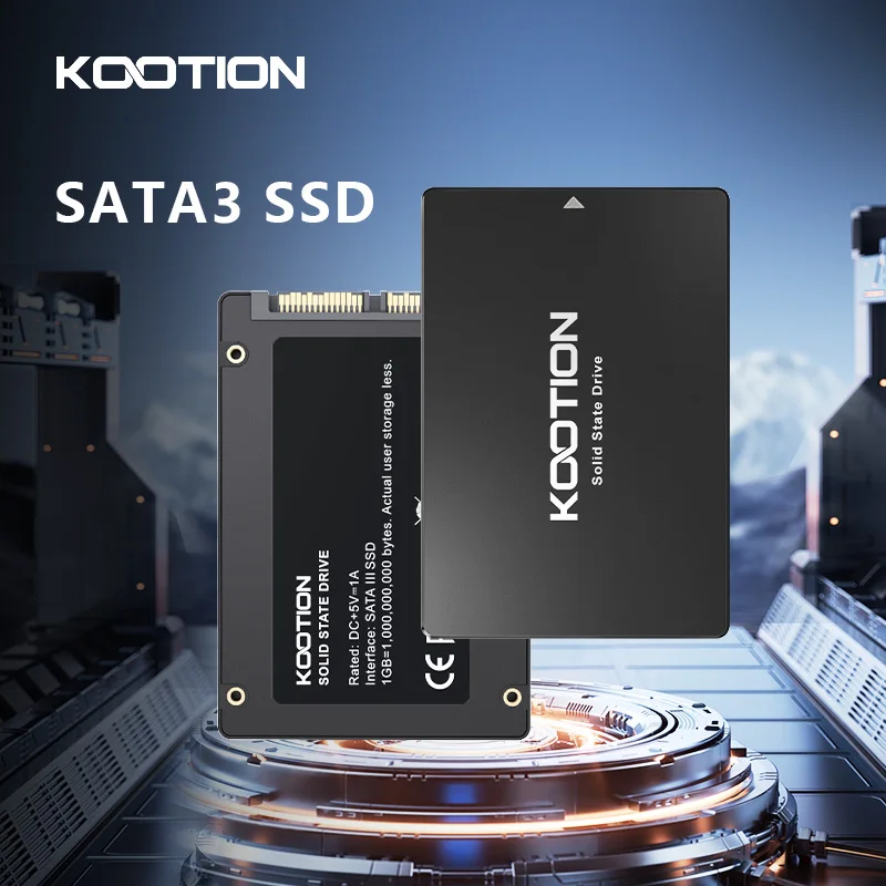 KOOTION SSD SATA 128GB 256GB 2.5Inch SATA3 Hard Drive 64GB 512GB SSD SATA Internal Solid State Hard Disk for Laptop Desktop PS4