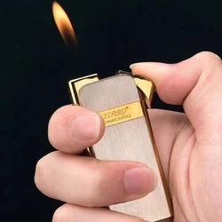 Zorro Metal Slim Lighter Butane Gas Lighter Unusual Lighter Men's Gadgets Smoking Accessories Men's Gifts Lgnition Tools