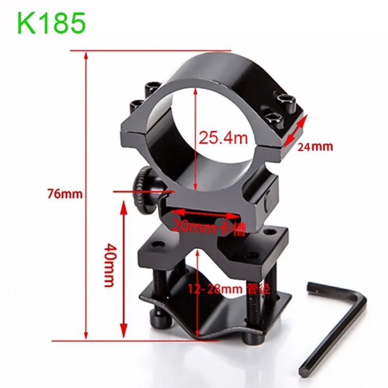 ユニバーサルメタルレールクリップK185,戦術的なレーザークリップ,狩猟用懐中電灯,AR15,ユニバーサルブラケット501b,25.4mm