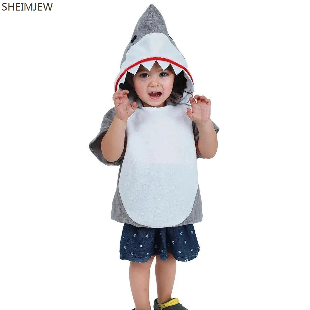 

2024 Fashion Kids Jumpsuit Children's Finding Nemo Shark Costume Cosplay Costume Shark Stage Clothing Fancy Dress