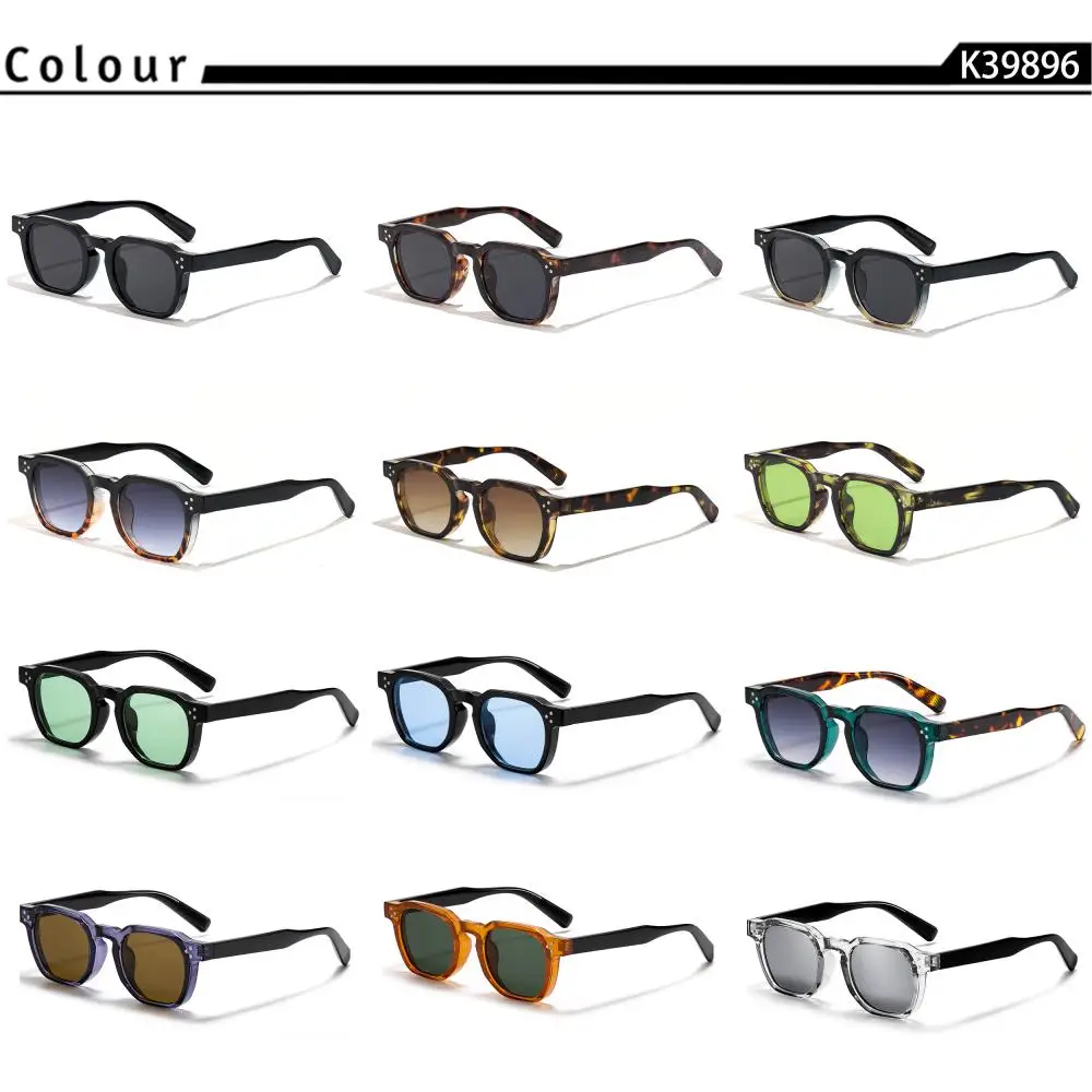 CATERSIDE Modische Herren-Sonnenbrille Markendesign Quadratische Punk-Sonnenbrille Damen Outdoor Reise Party Dekoration Geschenk Brille UV400 – Detail 1