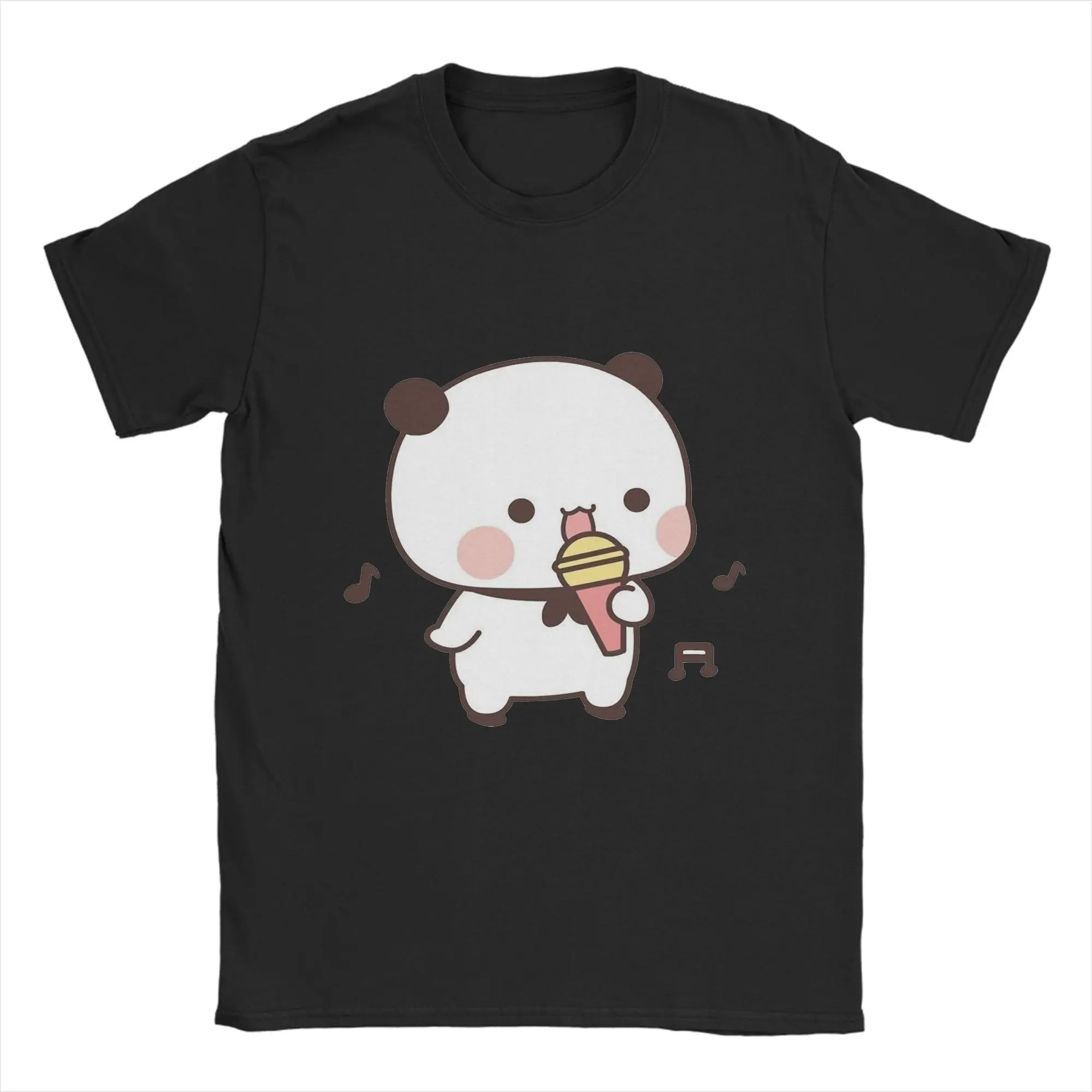 

BuBu Panda T-Shirt Summer singing song Cotton T Shirts For Mens Novelty Casual Tee Shirt Short Sleeve Y2K Funny Top Tees