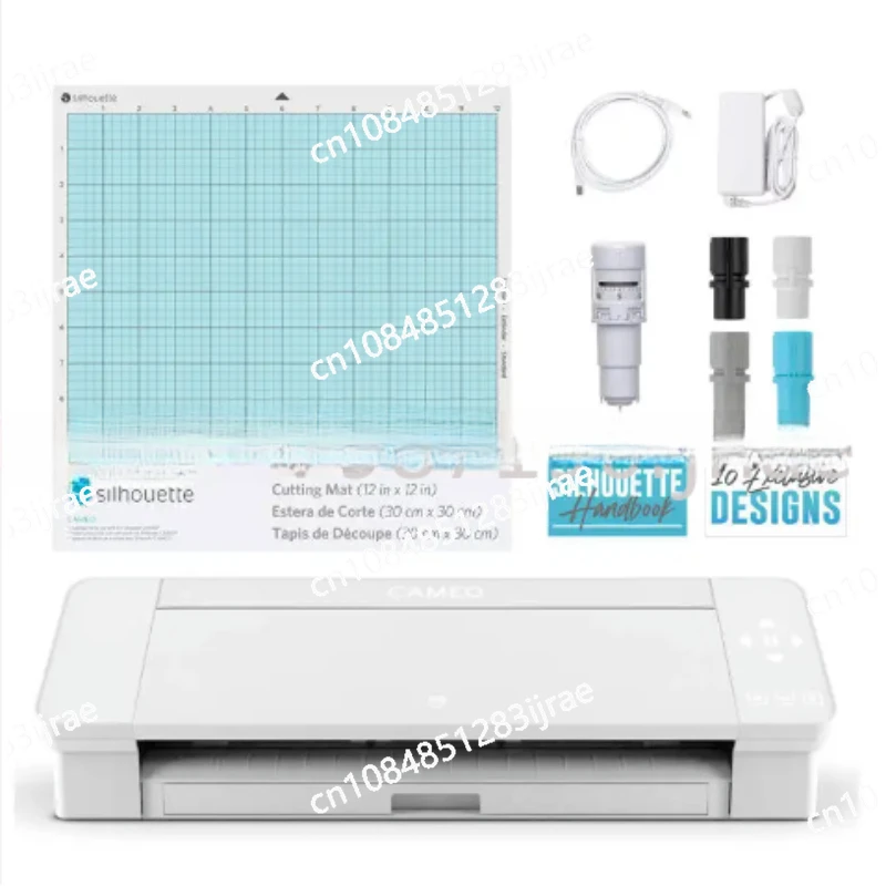 

Cameo 4 with Bluetooth, 12x12 Cutting Mat, Autoblade 2, 100 Designs and Silhouette Studio Software - White Edition