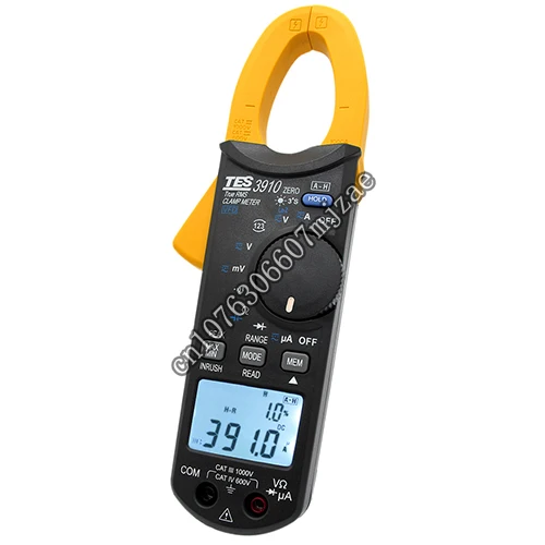 TES-3910 True RMS clamp multimeter Digital 3 phase AC/DC 1000A current clamp meter