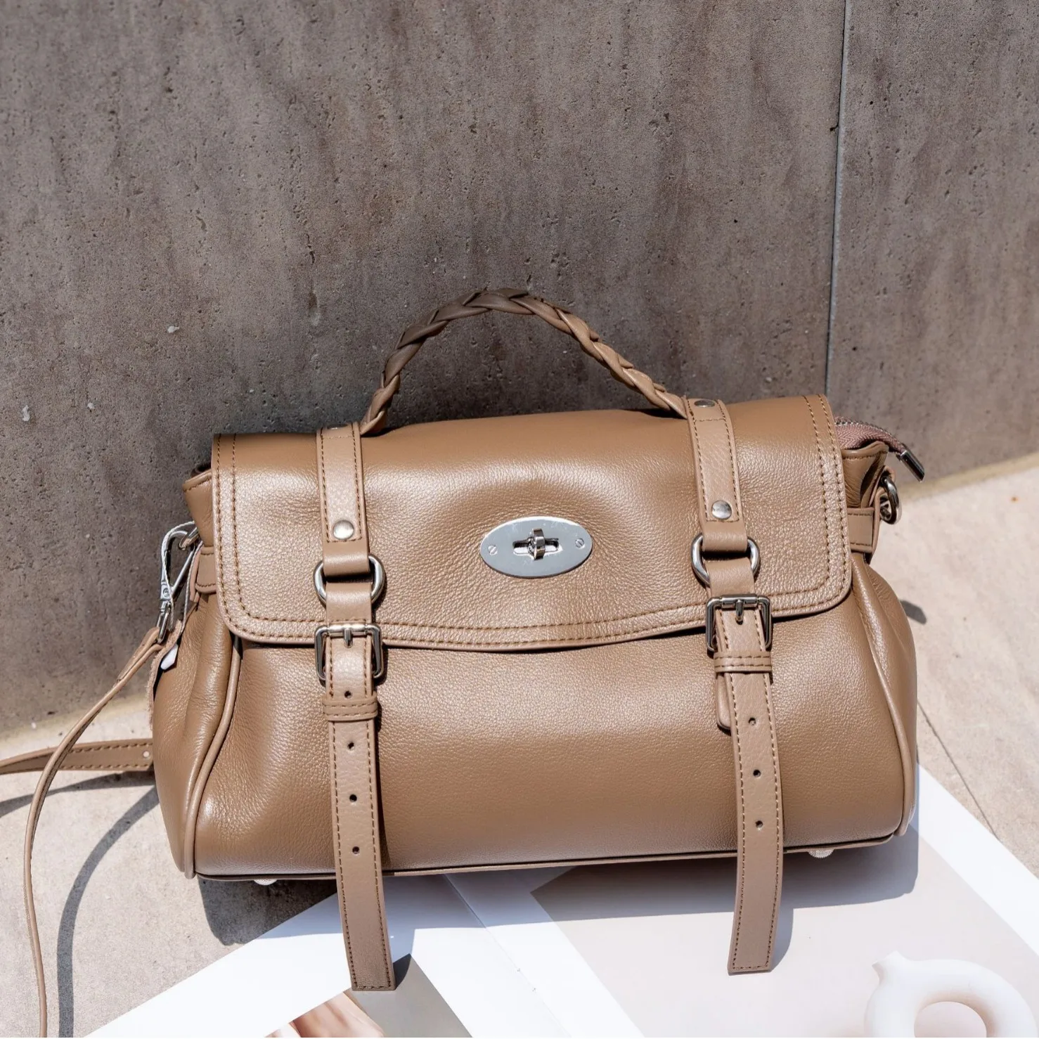 TOGO Head Layer Cowhide Shoulder Women Bag Large Capacity Crossbody Bag Luxury Designer Female Soft Leather Bag Fow Woman