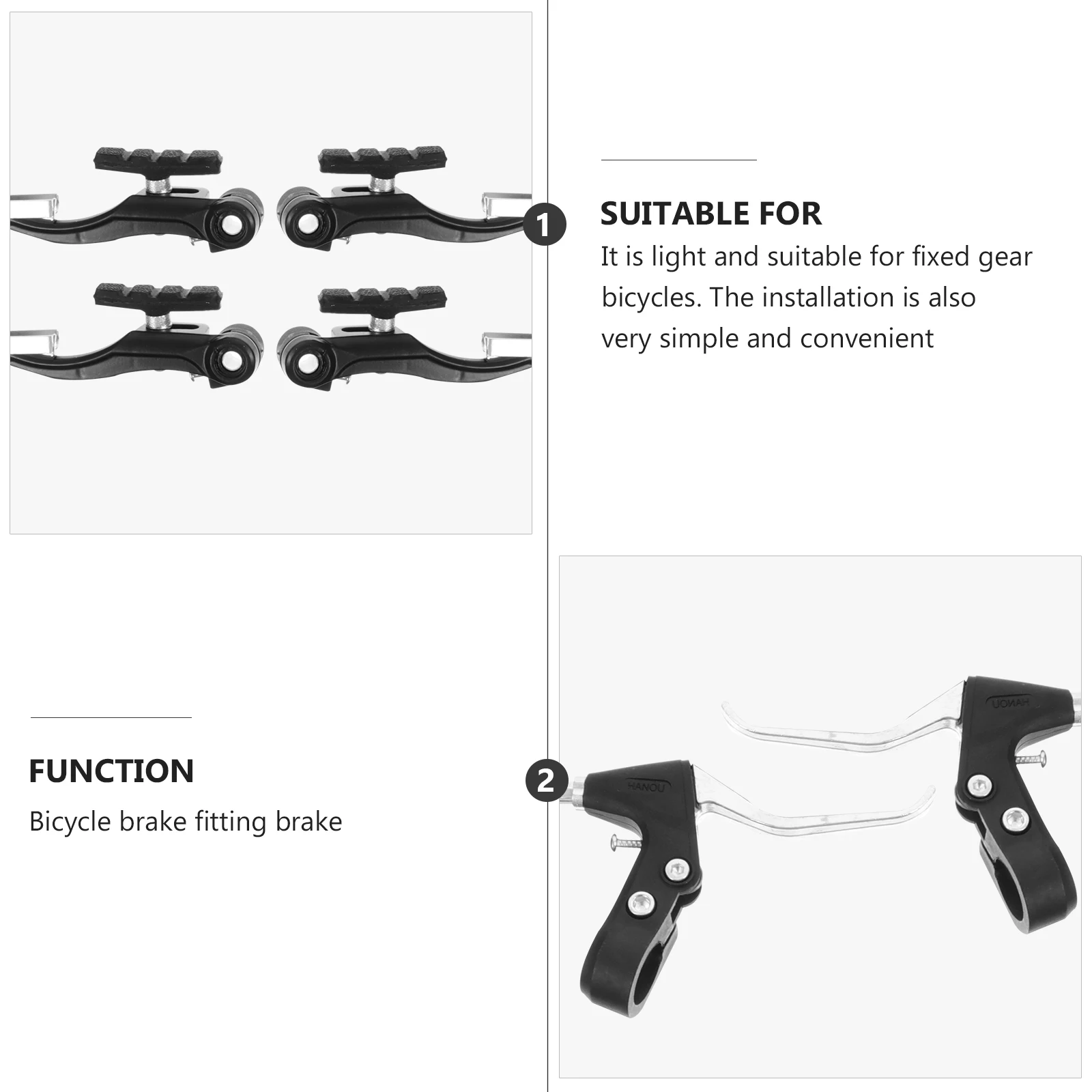 

2 Pairs Kit Disc Brake for Bicycles Mountain Bike Set Set Brake Bike Durable Aluminum Lightweight