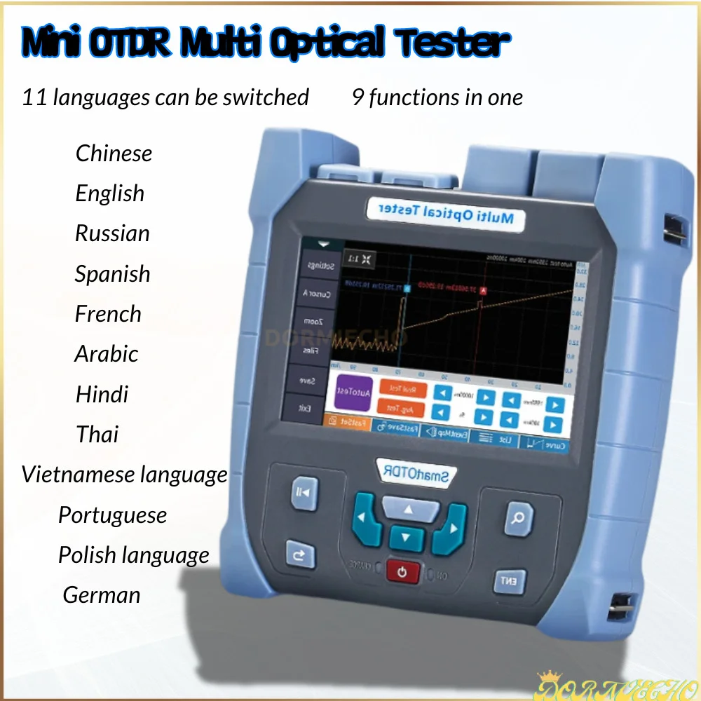 

Fiber Tester AUA-700U/A Mini OTDR Test 1310/1550nm Optical Reflectometer Touch Screen OPM VFL OLS Event Map